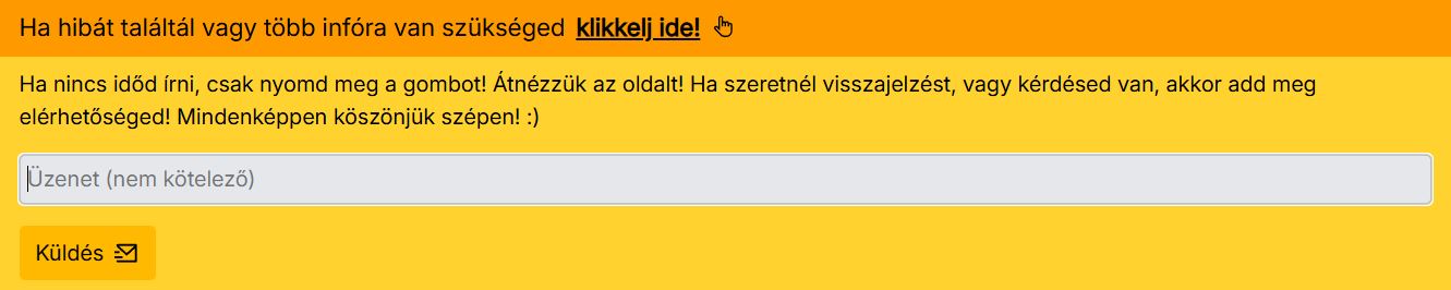 Hibabejelentő modul
