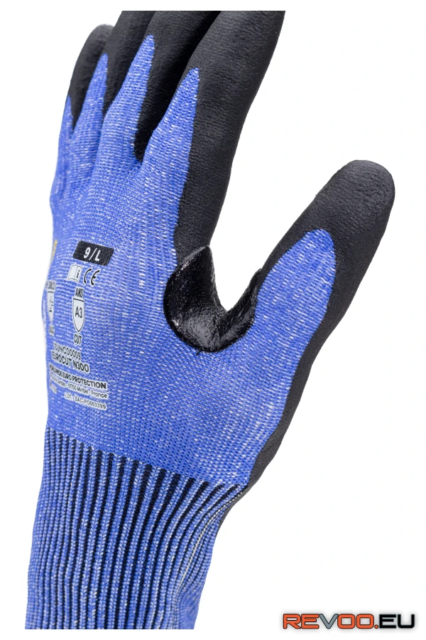 Eurocut N300 hab nitril mártott vágásbiztos kesztyű Coverguard 1CUNC00 5.