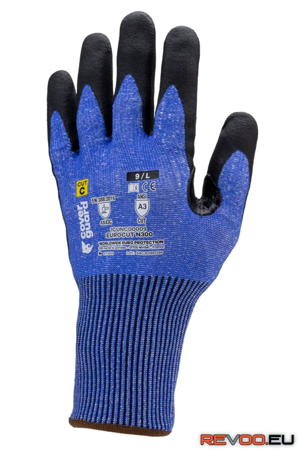Eurocut N300 hab nitril mártott vágásbiztos kesztyű Coverguard 1CUNC00 1.