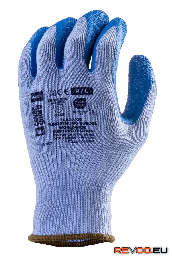 Szerelőkesztyű vastag latex csúszásbiztos tenyérrel Euro Protection 1LAAV 1.