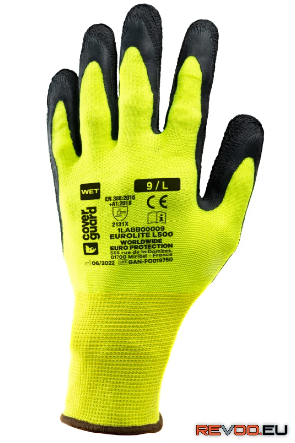 Eurolite L500 Hi-Vis sárga védőkesztyű Coverguard 1LABB00 1.