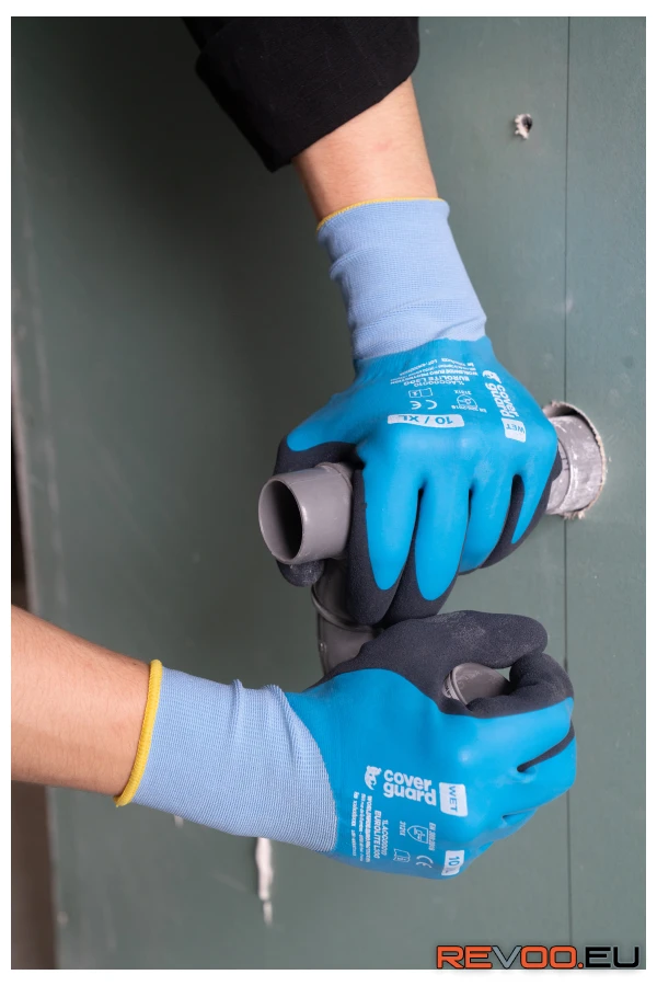 Eurolite L300 duplán mártott latex kesztyű Coverguard 1LACC00 7.