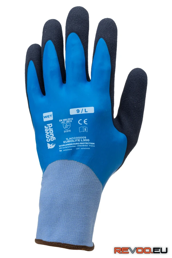 Eurolite L300 duplán mártott latex kesztyű Coverguard 1LACC00 1.