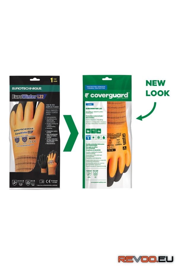 Eurowinter téli kesztyű, latex tenyér+csúszásbiztos réteg Eurotechnique 1LAWO 3.