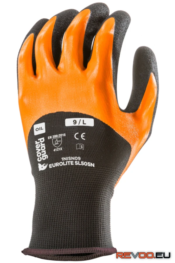 Szerelőkesztyű duplarétegű ökölcsontig nitril mártás   Coverguard 1NISN 1.