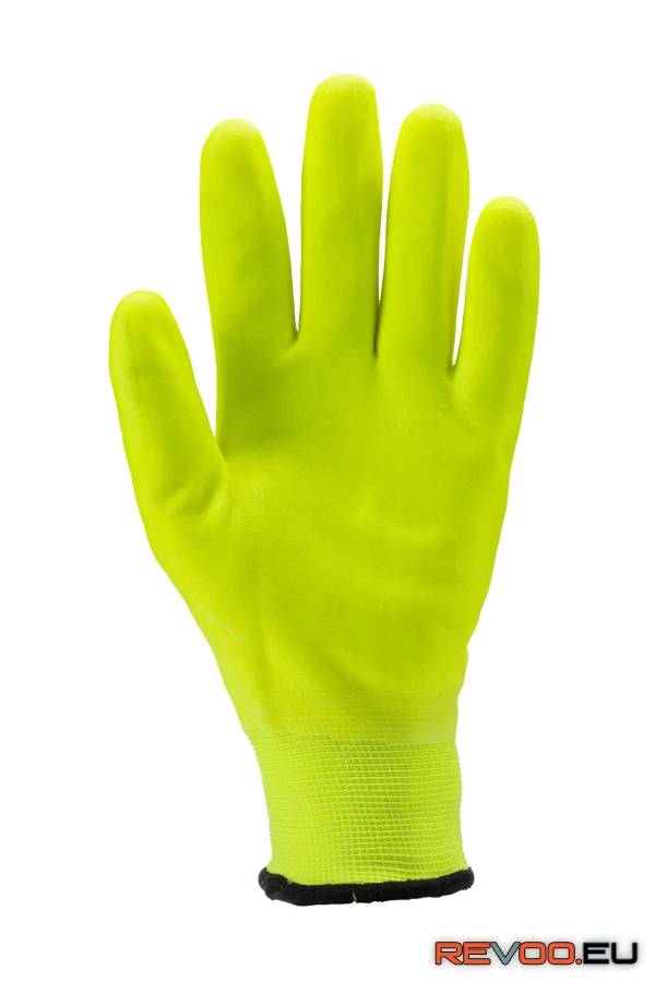 Eurowinter F200 sárga bélelt, habosított nitril mártott kesztyű Coverguard 1WINY0 2.
