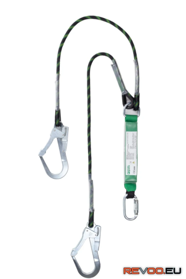 Y-kötél energiaelnyelővel és karabinerekkel, körszövött Olea Coverguard 7OLEA10 1.