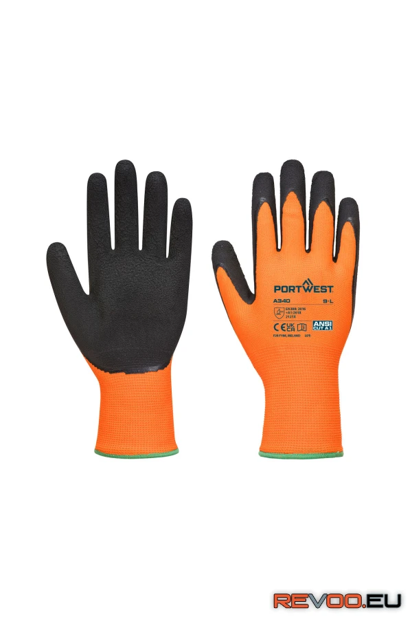 Hi-Vis Grip latex kesztyű (12 pár) Portwest A340 2.