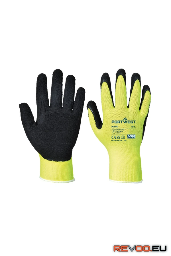 Hi-Vis Grip latex kesztyű (12 pár) Portwest A340 3.