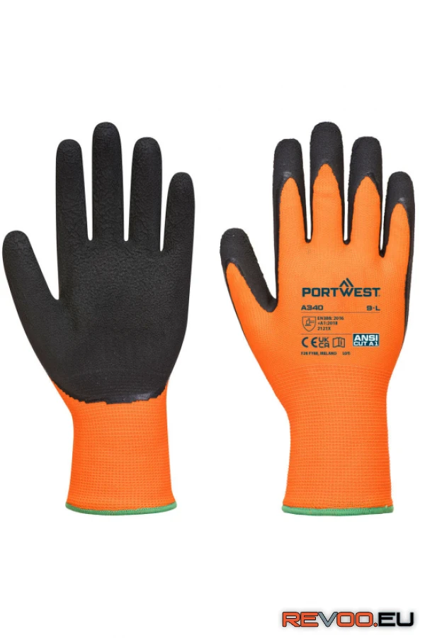 Hi-Vis Grip latex kesztyű (12 pár) Portwest A340 1.