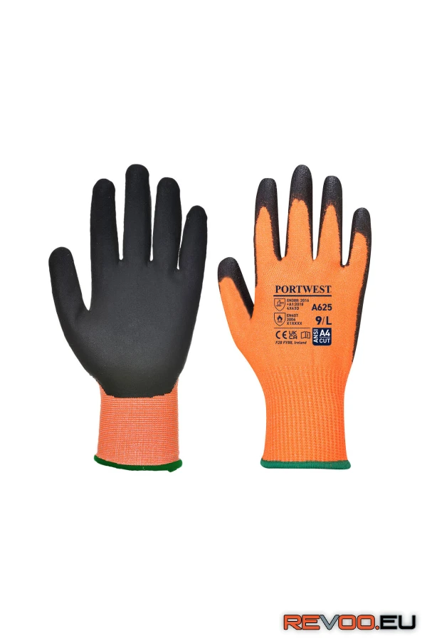 Láthatósági vágásbiztos PU kesztyű   Portwest A625 2.