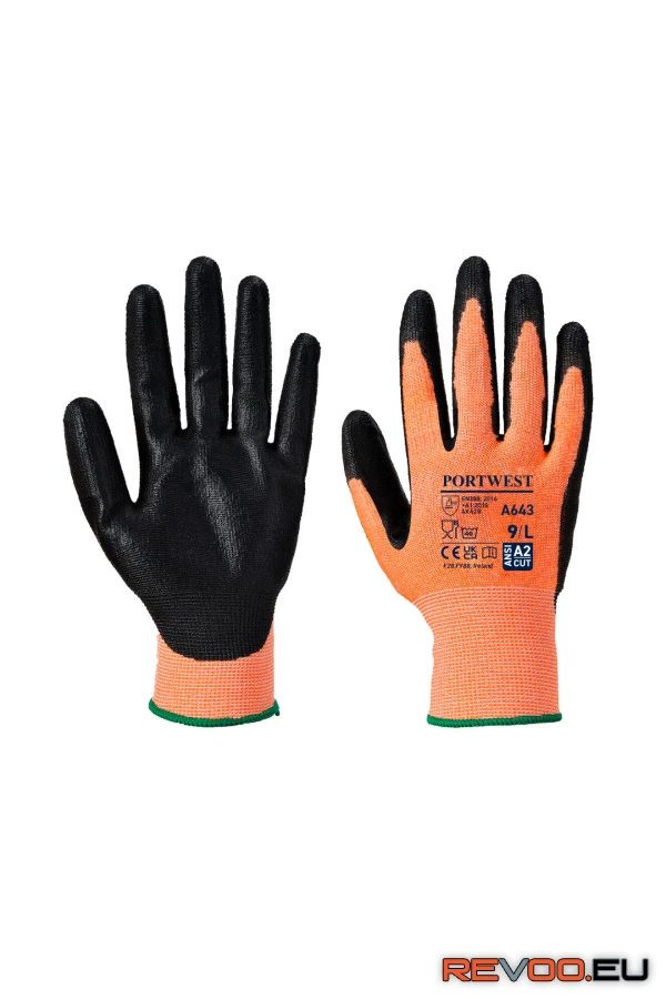 Sárga vágásbiztos nitril hab kesztyű Portwest A643 2.