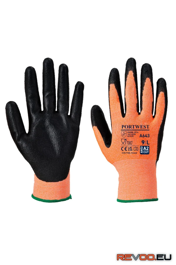 Sárga vágásbiztos nitril hab kesztyű Portwest A643 1.
