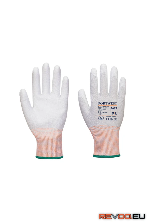 LR13 ESD PU tenyérmártott kesztyű-12-es csomag Portwest A697 2.