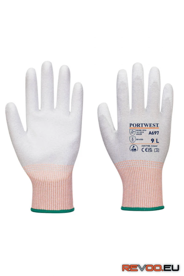 LR13 ESD PU tenyérmártott kesztyű-12-es csomag Portwest A697 1.