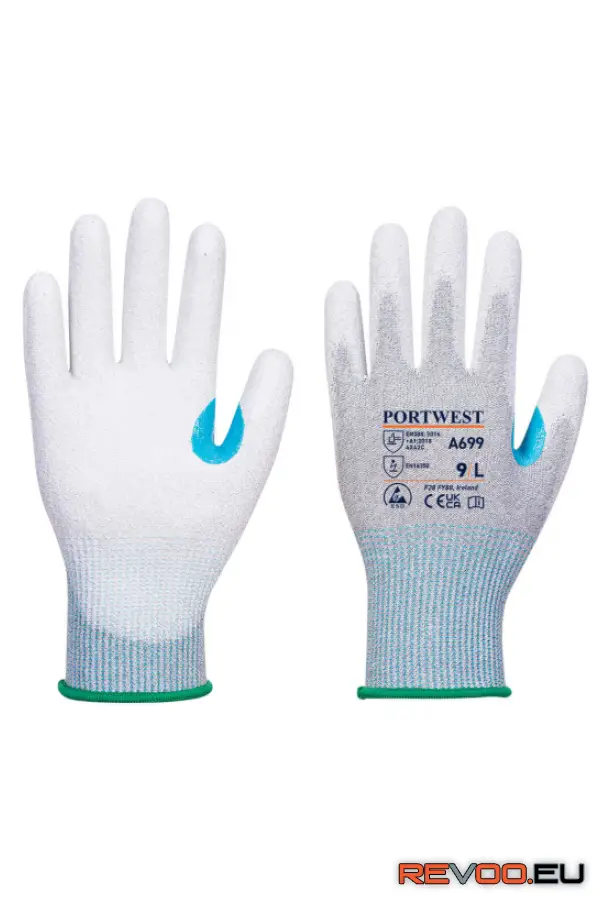 MR13 ESD PU tenyérmártott kesztyű-12-es csomag Portwest A699 1.