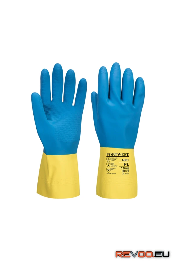 Duplán mártott latex kesztyű (12 pár) Portwest A801 2.