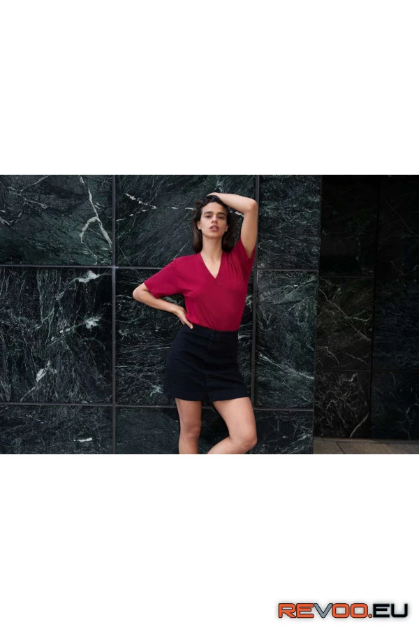 Finom V-nyakú póló American Apparel AA2456 4.