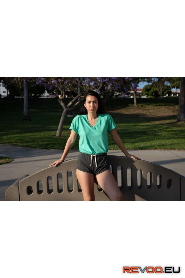 Finom V-nyakú póló American Apparel AA2456 5.