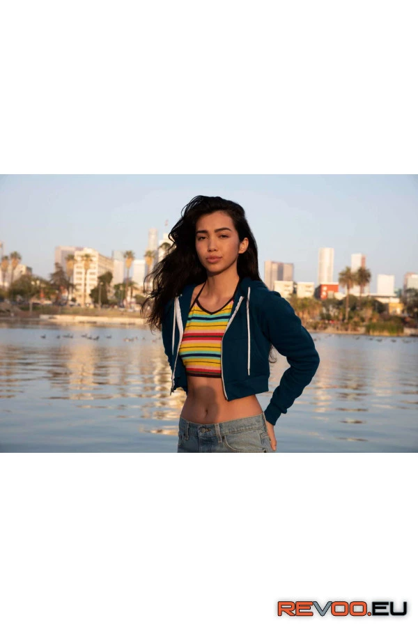 Laza cipzáras kapucnis pulóver American Apparel AAF397 3.