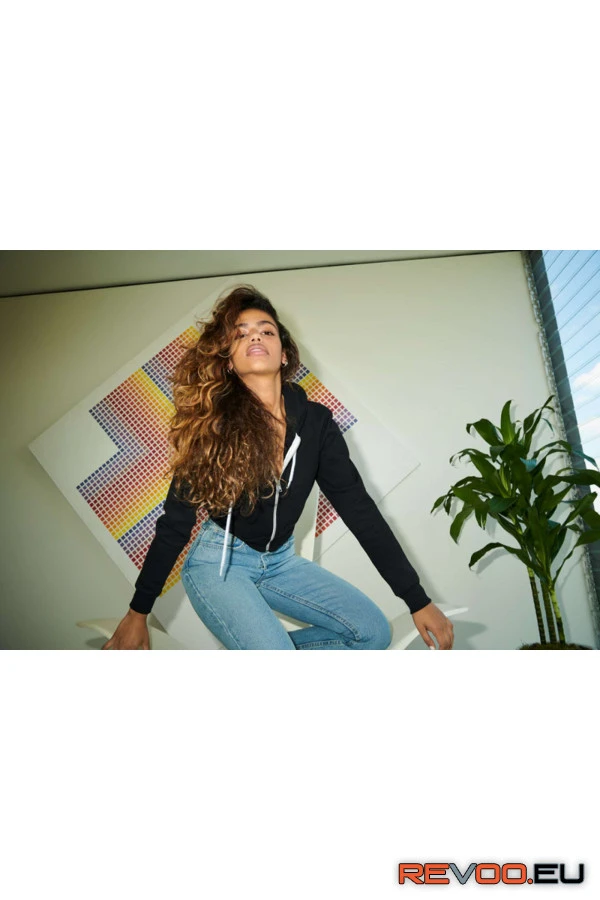 Laza cipzáras kapucnis pulóver American Apparel AAF397 8.