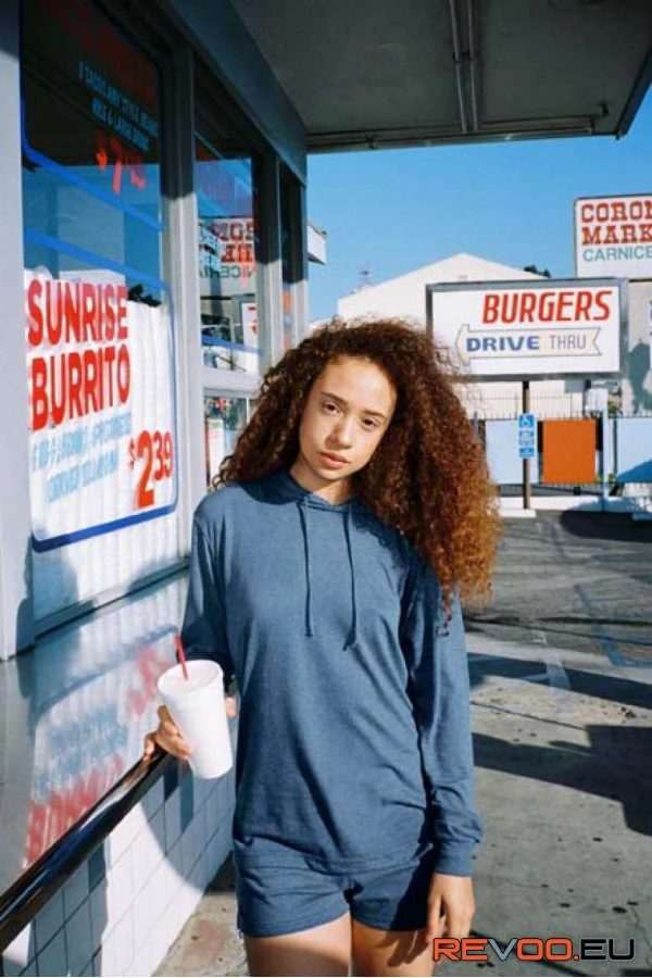 Tri-blend kevertszálas kapucnis pulóver American Apparel AARSATR436 5.