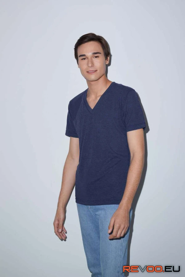 Tri-blend kevertszálas rövid ujjú V-nyakú póló   American Apparel AATR461 2.