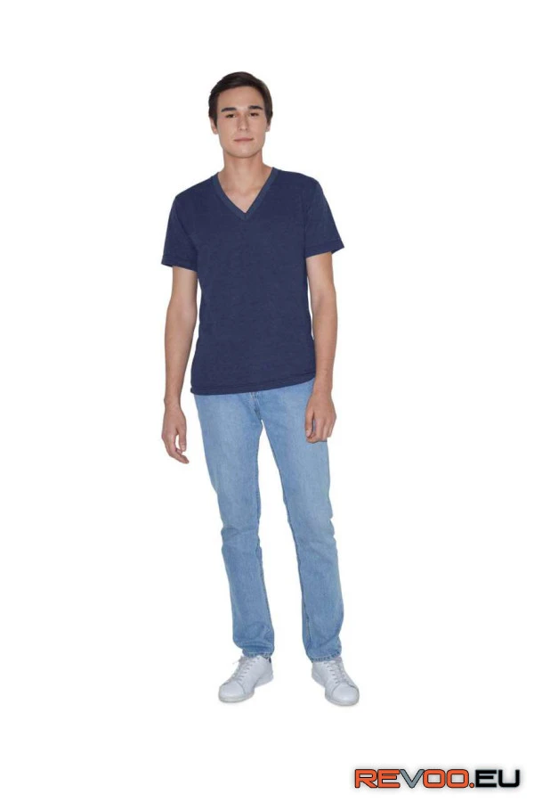 Tri-blend kevertszálas rövid ujjú V-nyakú póló   American Apparel AATR461 3.