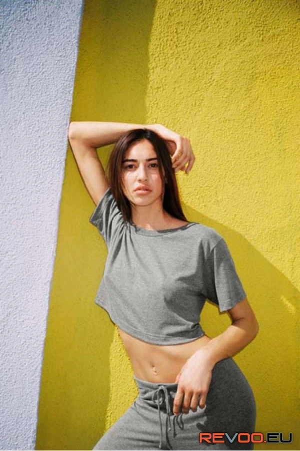 Tri-blend kevertszálas rövid top American Apparel AATR480 2.