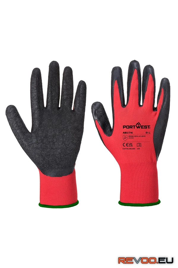 Érdesített tenyerű latex kesztyű (12 pár) Portwest AB174 1.