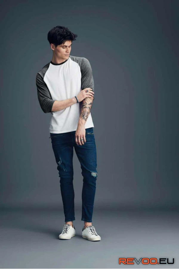 Tri-blend kevertszálas 3/4-es ujjú póló Anvil AN6755 5.