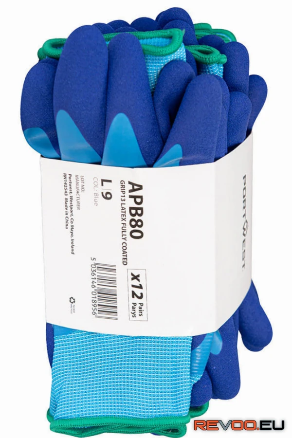 Grip 13 latex teljesen bevont kesztyű (12 pár) Portwest APB80 1.