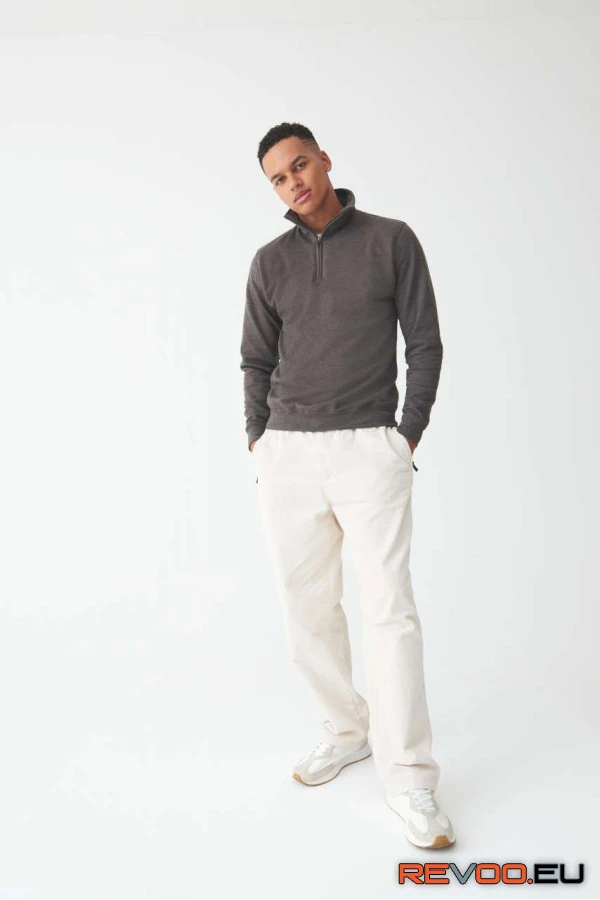 Sophomore 1/4 cipzáras környakas pulóver Just Hoods AWJH046 2.