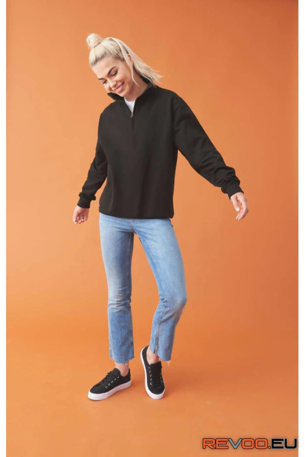 Sophomore 1/4 cipzáras környakas pulóver Just Hoods AWJH046 3.