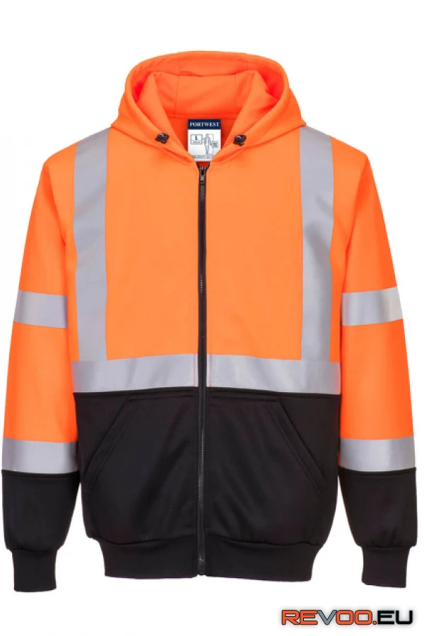 Hi-Vis kéttónusú kapucnis pulóver Portwest B315 1.