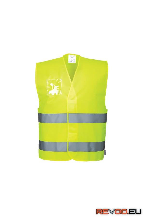 Jól láthatósági mellény dupla azonosítókártya tartóval Portwest C475 3.