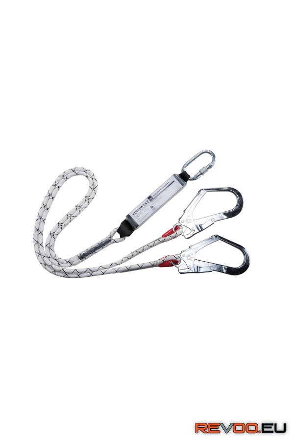 Y-kötél energiaelnyelővel és karabinerekkel, körszövött   Portwest FP55 2.