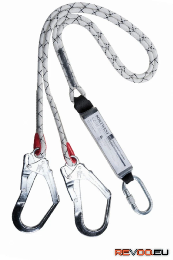 Y-kötél energiaelnyelővel és karabinerekkel, körszövött   Portwest FP55 1.