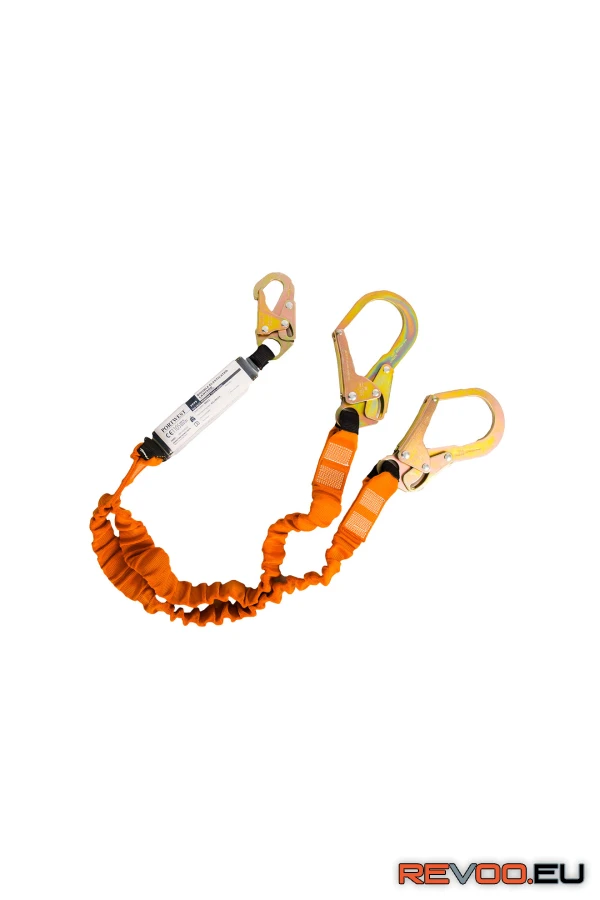 Y-heveder energiaelnyelővel és karabinerekkel, rugalmas, 140kg teherbírással   Portwest FP75 2.