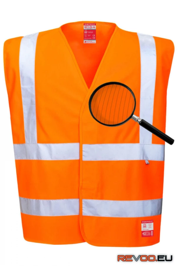 Lángálló, antisztatikus, láthatósági mellény Portwest FR71 1.