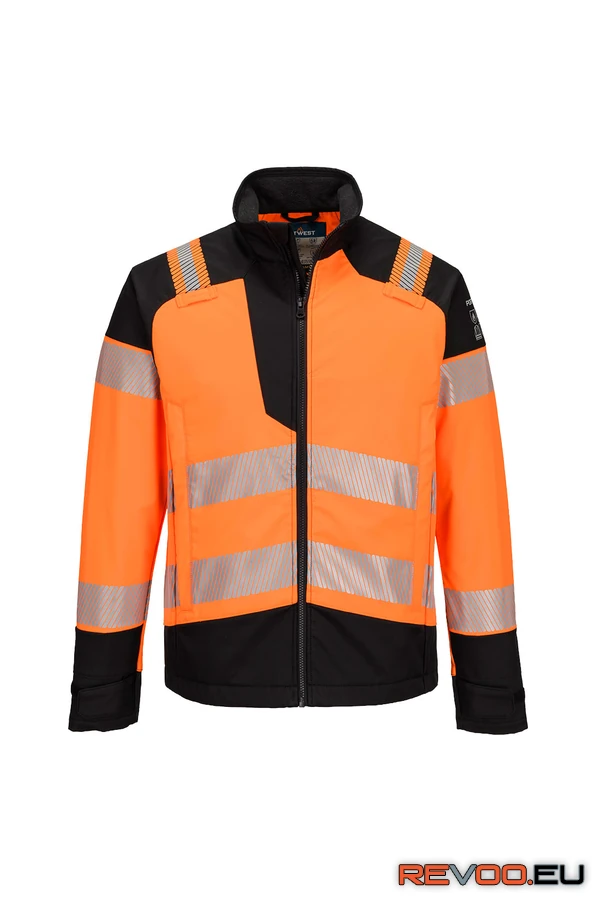 PW3 Modaflame softshell Hi-Vis Multi-Norm FR antisztatikus és lángálló kabát Portwest FR718 1.