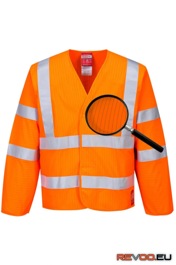 Jól láthatósági antisztatikus lángálló kabát Portwest FR85 1.