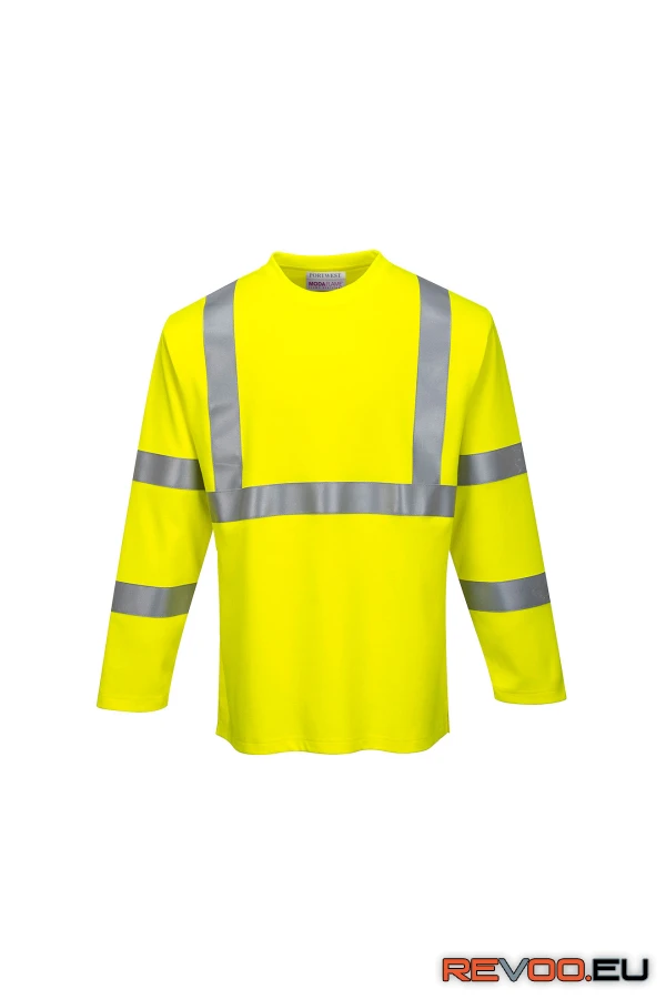 FR Hi-Vis lángálló hosszú ujjú galléros póló Portwest FR96 2.