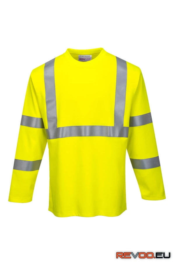 FR Hi-Vis lángálló hosszú ujjú galléros póló Portwest FR96 1.