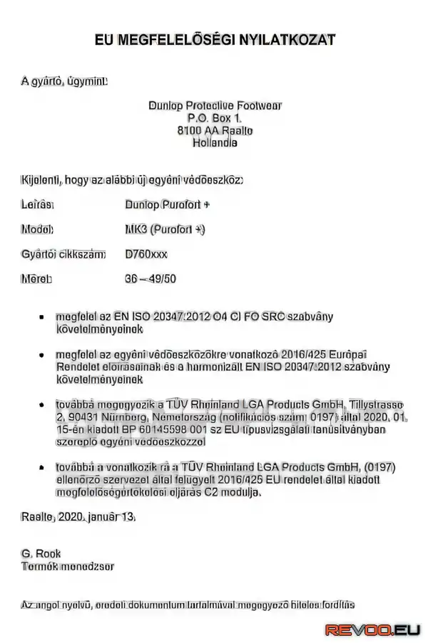 Purofort+ O4 CI FO SRC D760933 csizma Dunlop GAND957 2.