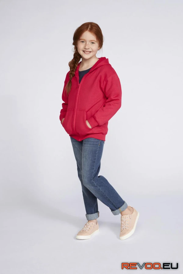 Heavy blend kamasz végig cipzáras kapucnis pulóver Gildan GIB18600 2.