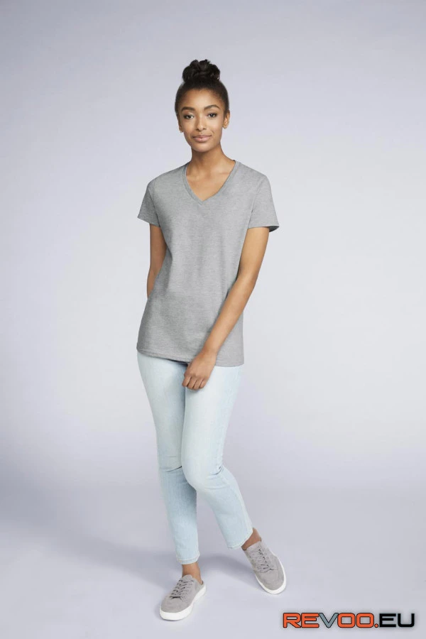 Prémium pamut V-nyakú póló Gildan GIL4100V 2.