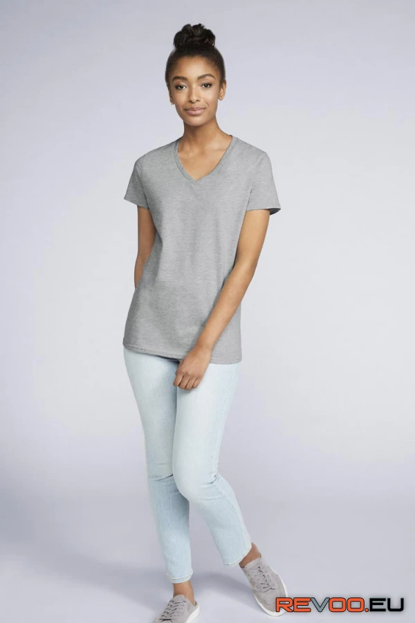 Prémium pamut V-nyakú póló Gildan GIL4100V 1.