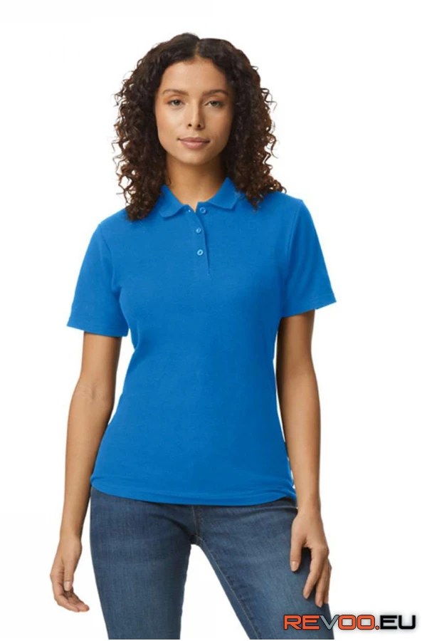 Softstyle Női dupla piké póló 3 színazonos gombbal Gildan GIL64800-B3 1.