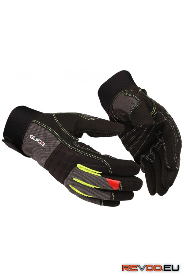 Szintetikus bőr tépőzáras kesztyű neoprén betétekkel Guide-5001-HP 1.